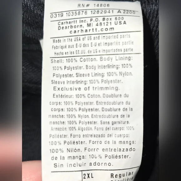 Carhartt Men's Black Hooded Performance Jacket‎ - Picture 8 of 9